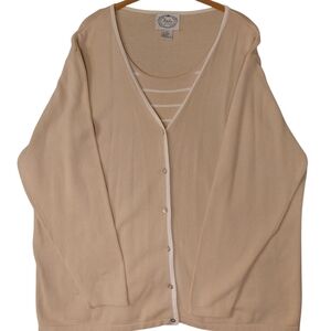 Women's Beige Cardigan Sweater